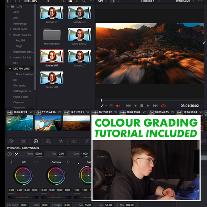 Cinematic LUTs Pack & Colour Grading Tutorial